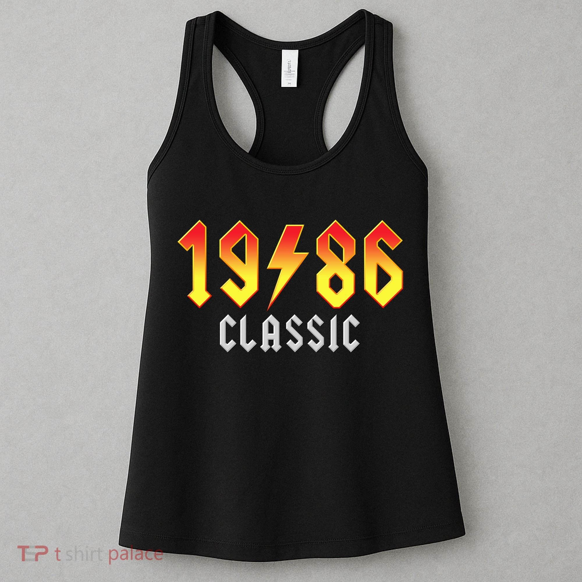 40th Birthday Classic 1986 Retro Rock Band Women's Tank Top