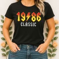 40th Birthday Classic 1986 Retro Rock Band Women's T-Shirt thumb 2