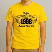 40th Birthday Certified Living Legend Since 1986 Legends Never Die Vintage Wings T-Shirt thumb 3