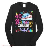 40th Birthday Cruise 40 Years Old Cruising Crew Bday Party Long Sleeve Shirt thumb 0