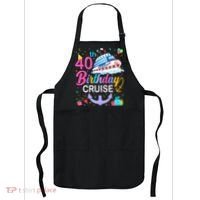 40th Birthday Cruise 40 Years Old Cruising Crew Bday Party Apron thumb 0