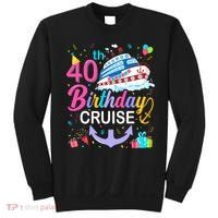 40th Birthday Cruise 40 Years Old Cruising Crew Bday Party Sweatshirt thumb 0