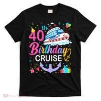 40th Birthday Cruise 40 Years Old Cruising Crew Bday Party T-Shirt thumb 0