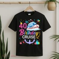 40th Birthday Cruise 40 Years Old Cruising Crew Bday Party T-Shirt thumb 2