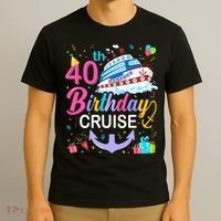 40th Birthday Cruise 40 Years Old Cruising Crew Bday Party T-Shirt thumb 3