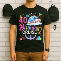 40th Birthday Cruise 40 Years Old Cruising Crew Bday Party T-Shirt thumb 6