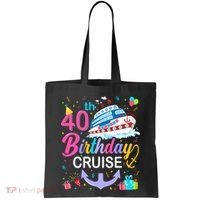 40th Birthday Cruise 40 Years Old Cruising Crew Bday Party Tote Bag thumb 0