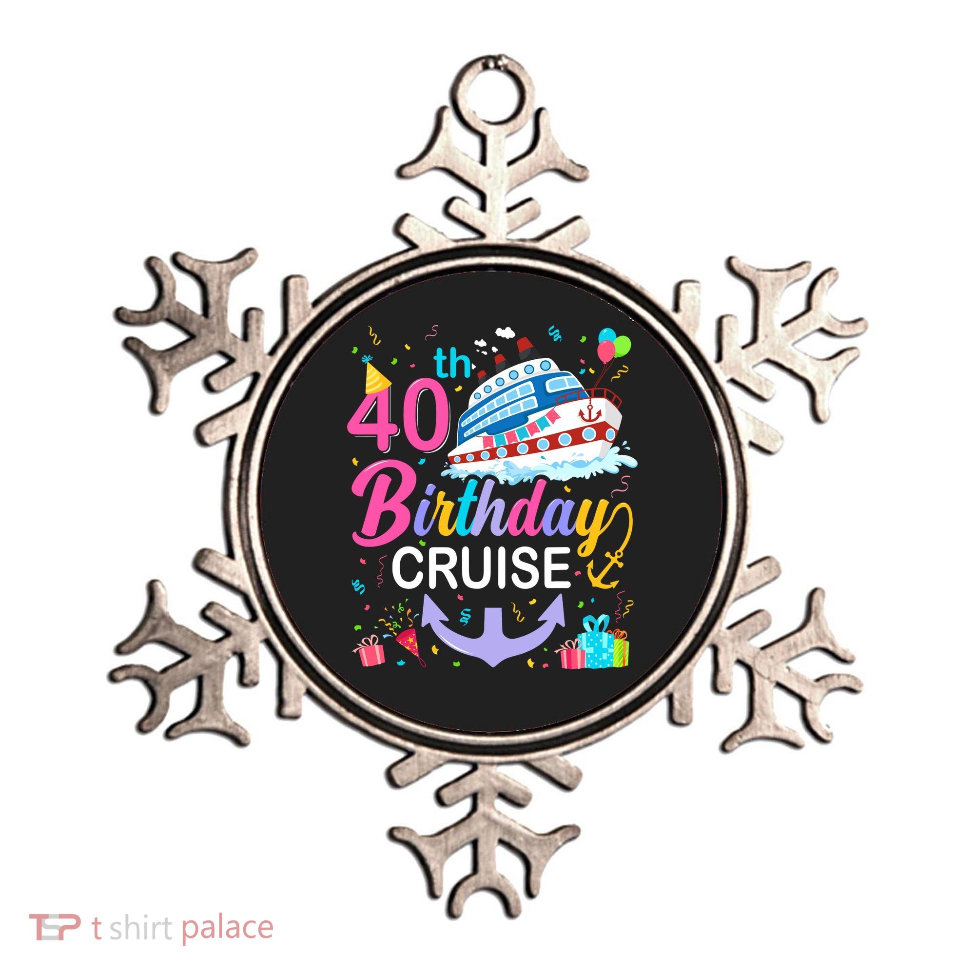40th Birthday Cruise 40 Years Old Cruising Crew Bday Party Ornament
