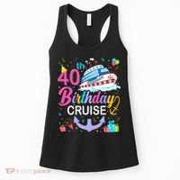 40th Birthday Cruise 40 Years Old Cruising Crew Bday Party Women's Tank Top thumb 0