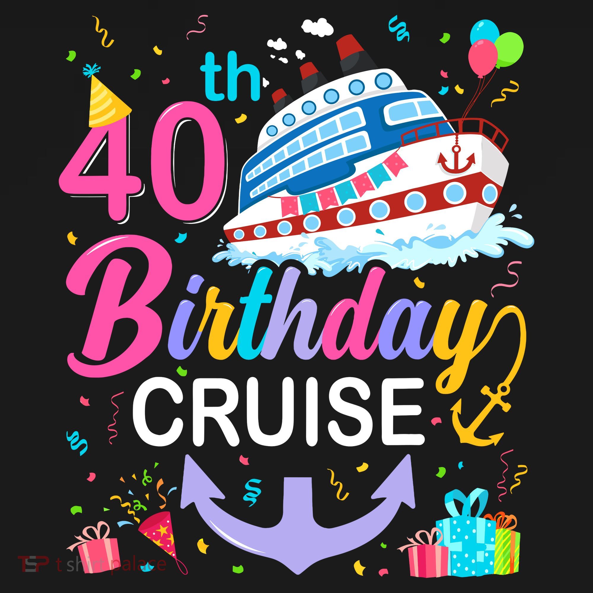 40th Birthday Cruise 40 Years Old Cruising Crew Bday Party Visor
