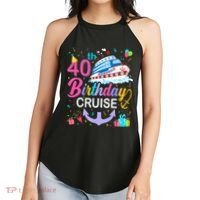 40th Birthday Cruise 40 Years Old Cruising Crew Bday Party Women's Perfect Tri Rocker Tank thumb 2