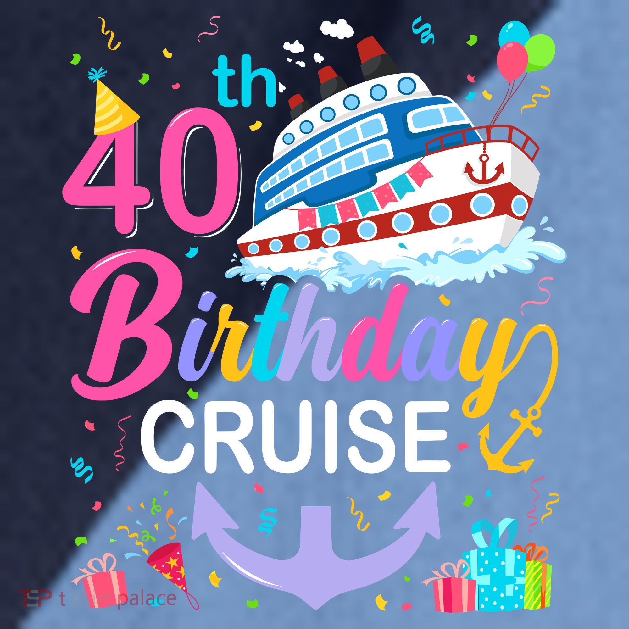 40th Birthday Cruise 40 Years Old Cruising Crew Bday Party Raglan Baseball Sleeve Shirt