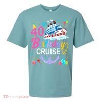 40th Birthday Cruise 40 Years Old Cruising Crew Bday Party Sueded Cloud Jersey T-Shirt thumb 0
