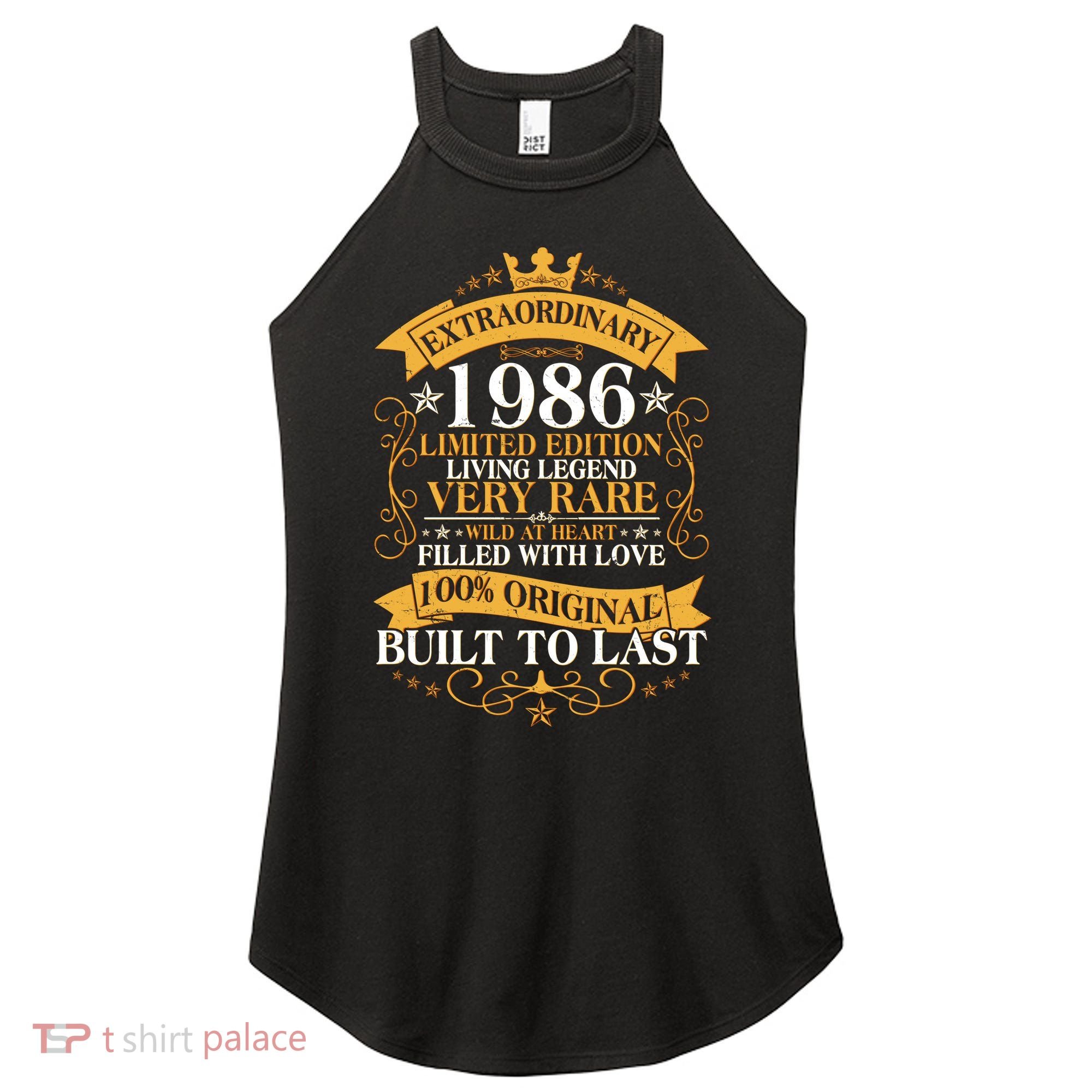40th Birthday Extraordinary 1986 Limited Edition Living Legend Very Rare  Women's Perfect Tri Rocker Tank