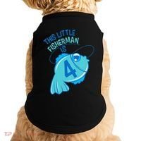 4th Birthday Fishing Fish 4 Year Old Doggie Tank thumb 0