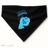 4th Birthday Fishing Fish 4 Year Old USA-Made Doggie Bandana thumb 0