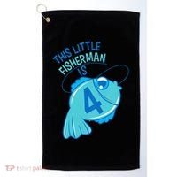 4th Birthday Fishing Fish 4 Year Old Golf Towel thumb 0