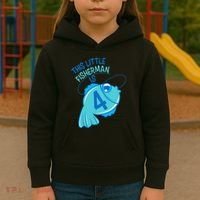 4th Birthday Fishing Fish 4 Year Old Kids Hoodie thumb 3