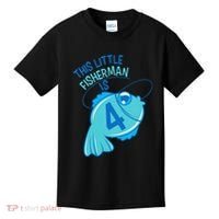 4th Birthday Fishing Fish 4 Year Old Kids T-Shirt thumb 0