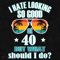 40th Birthday For Men Women 40th Anniversary Ladies PosiCharge Tri-Blend Wicking Tank thumb 2