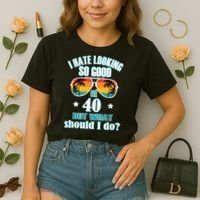 40th Birthday For Men Women 40th Anniversary Comfort Colors Boxy T-Shirt thumb 2