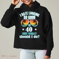 40th Birthday For Men Women 40th Anniversary Ladies Heavyweight Boxy Pullover Hoodie thumb 0