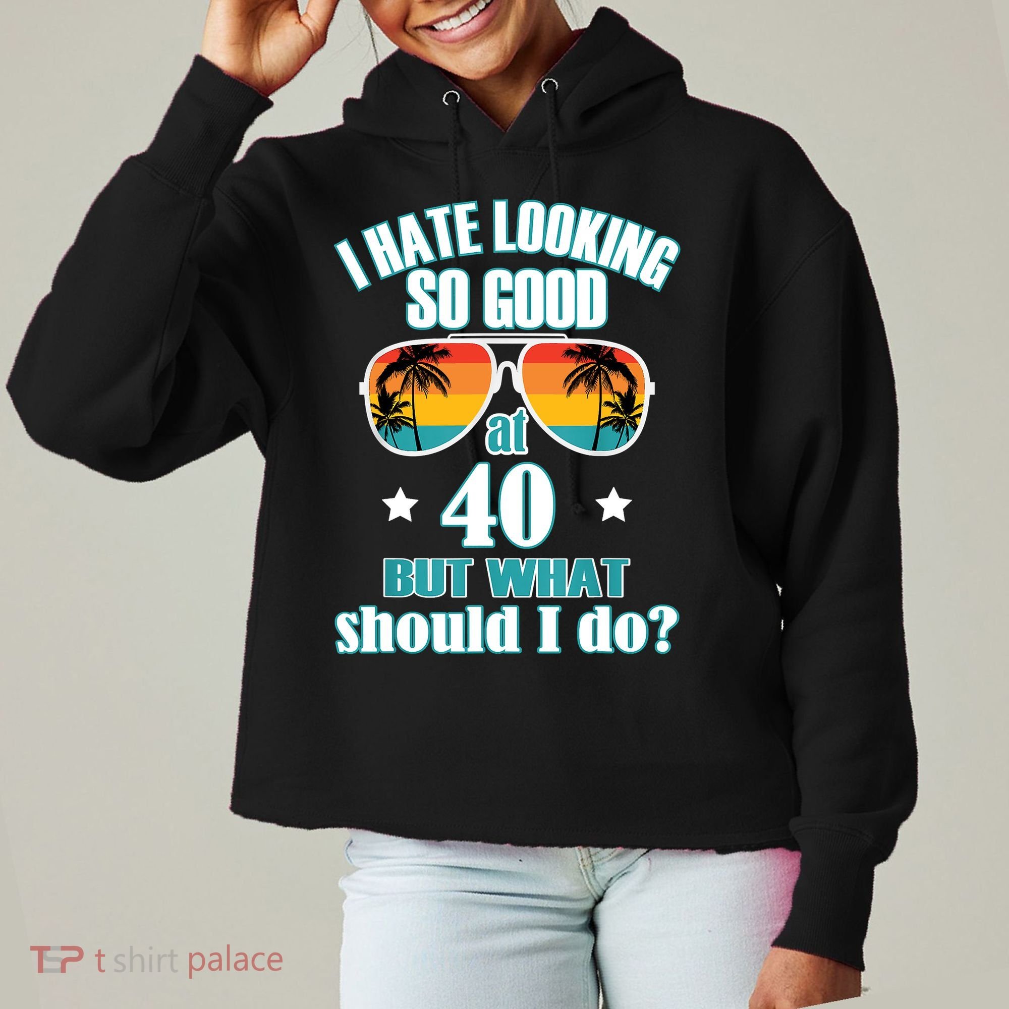 40th Birthday For Men Women 40th Anniversary Ladies Heavyweight Boxy Pullover Hoodie