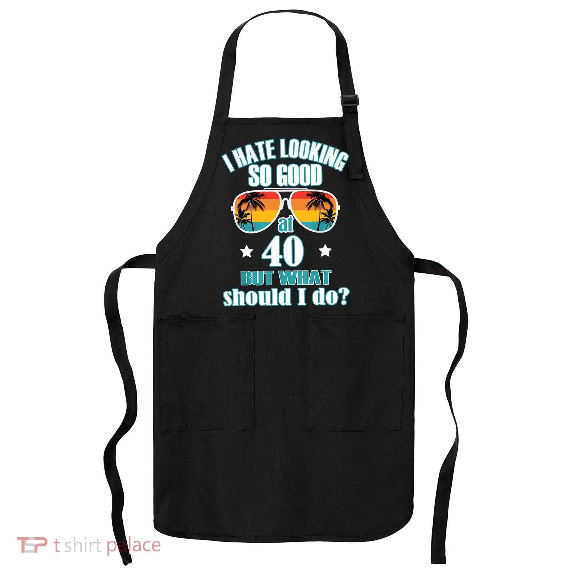 40th Birthday For Men Women 40th Anniversary Apron