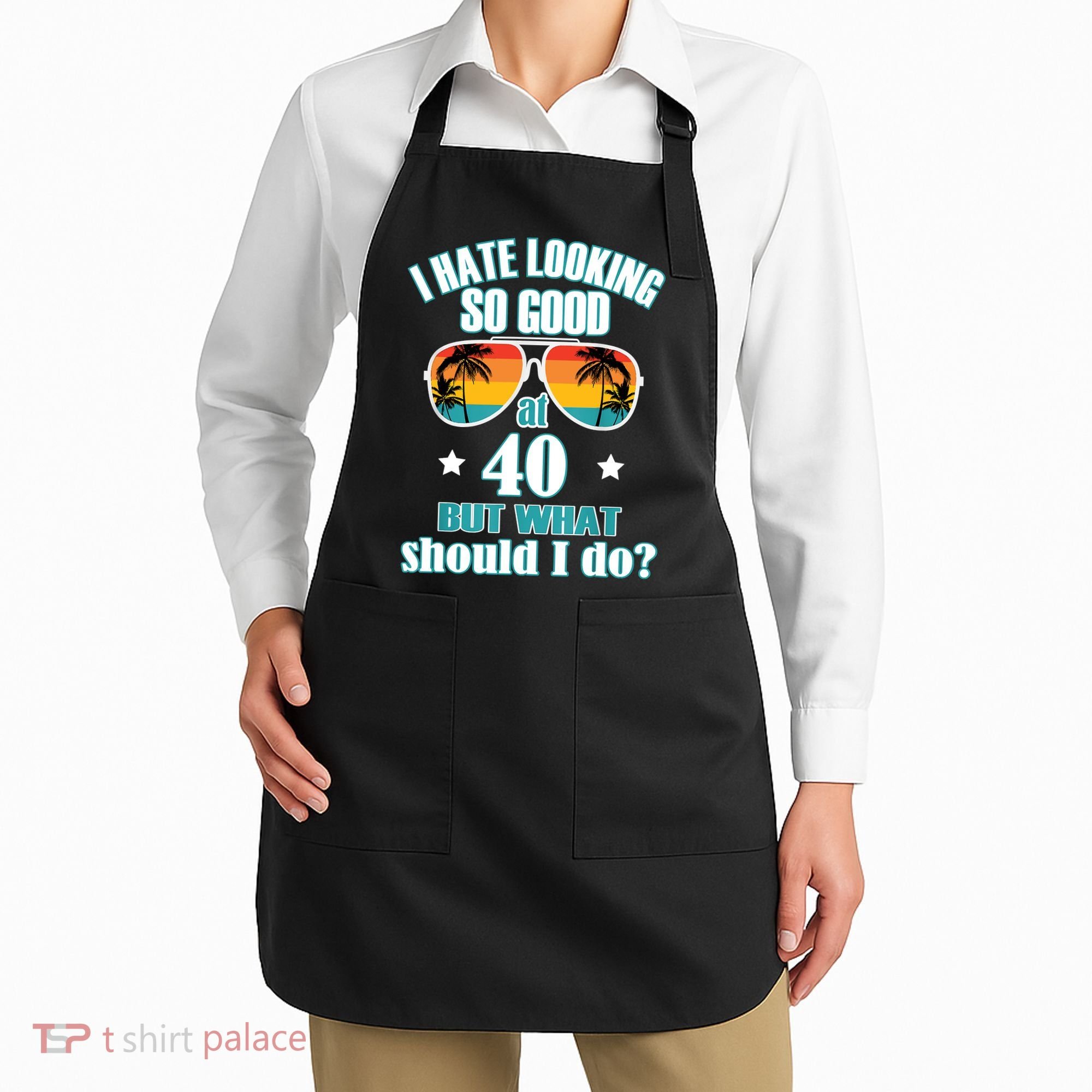 40th Birthday For Men Women 40th Anniversary Apron