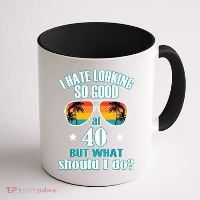 40th Birthday For Men Women 40th Anniversary Coffee Mug back