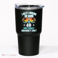 40th Birthday For Men Women 40th Anniversary Tumbler thumb 0