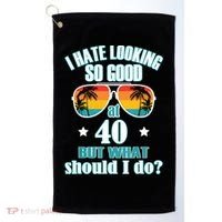 40th Birthday For Men Women 40th Anniversary Golf Towel thumb 0