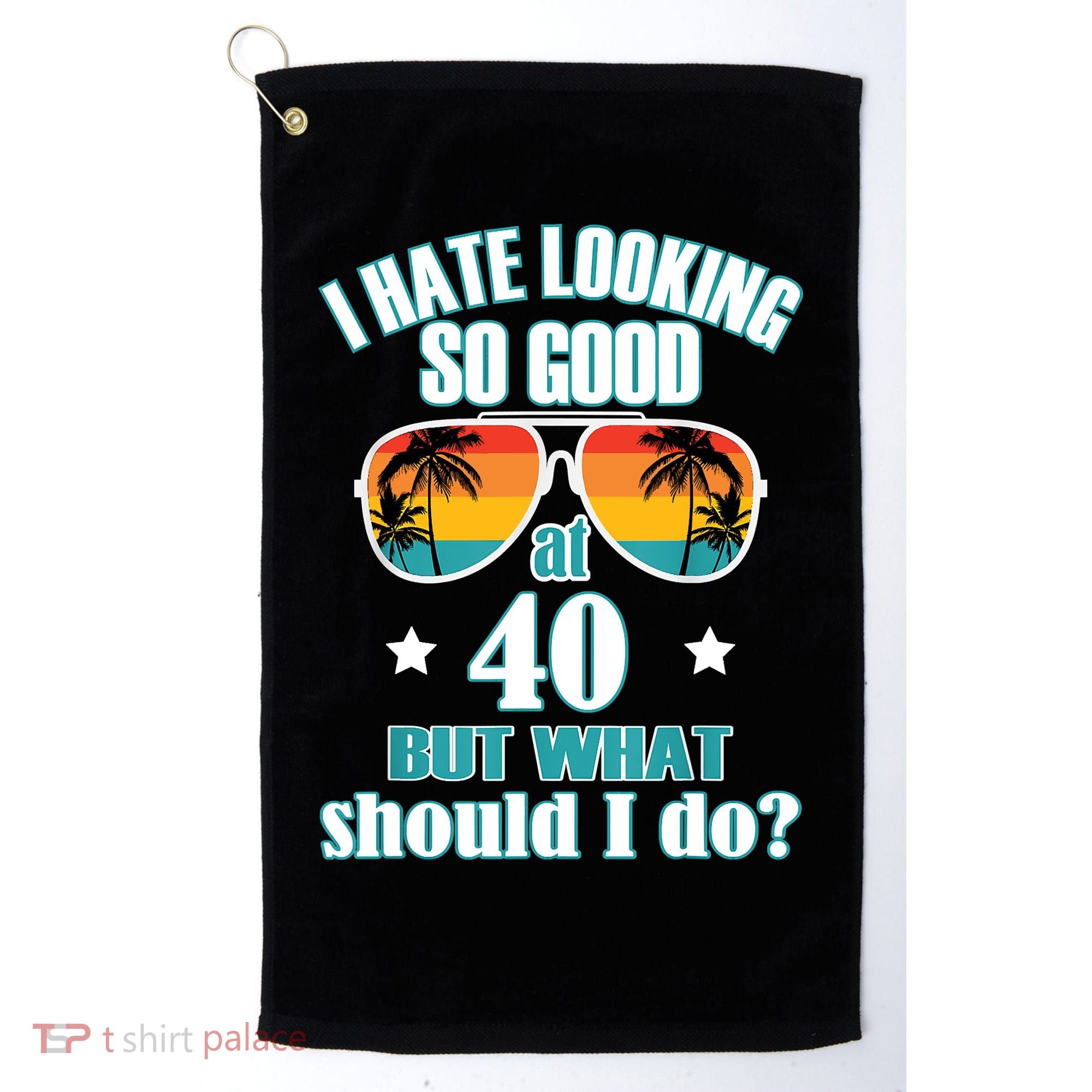 40th Birthday For Men Women 40th Anniversary Golf Towel