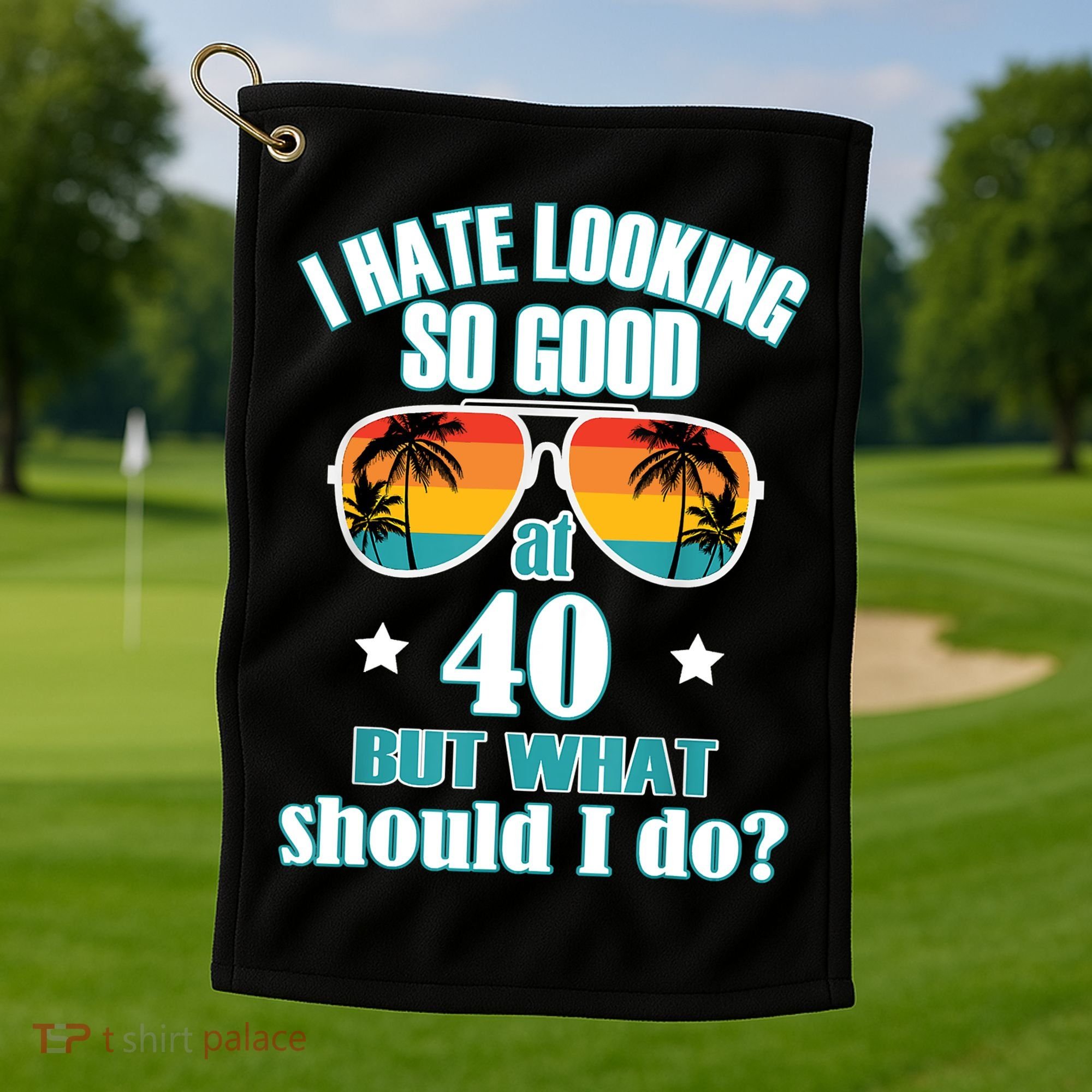 40th Birthday For Men Women 40th Anniversary Golf Towel