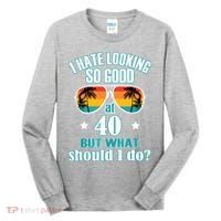 40th Birthday For Men Women 40th Anniversary Tall Long Sleeve Shirt thumb 0
