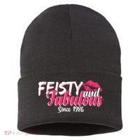 40th Birthday Feisty And Fabulous Since 1986  Sustainable Knit Beanie thumb 0