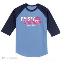 40th Birthday Feisty And Fabulous Since 1986  Raglan Baseball Sleeve Shirt thumb 0