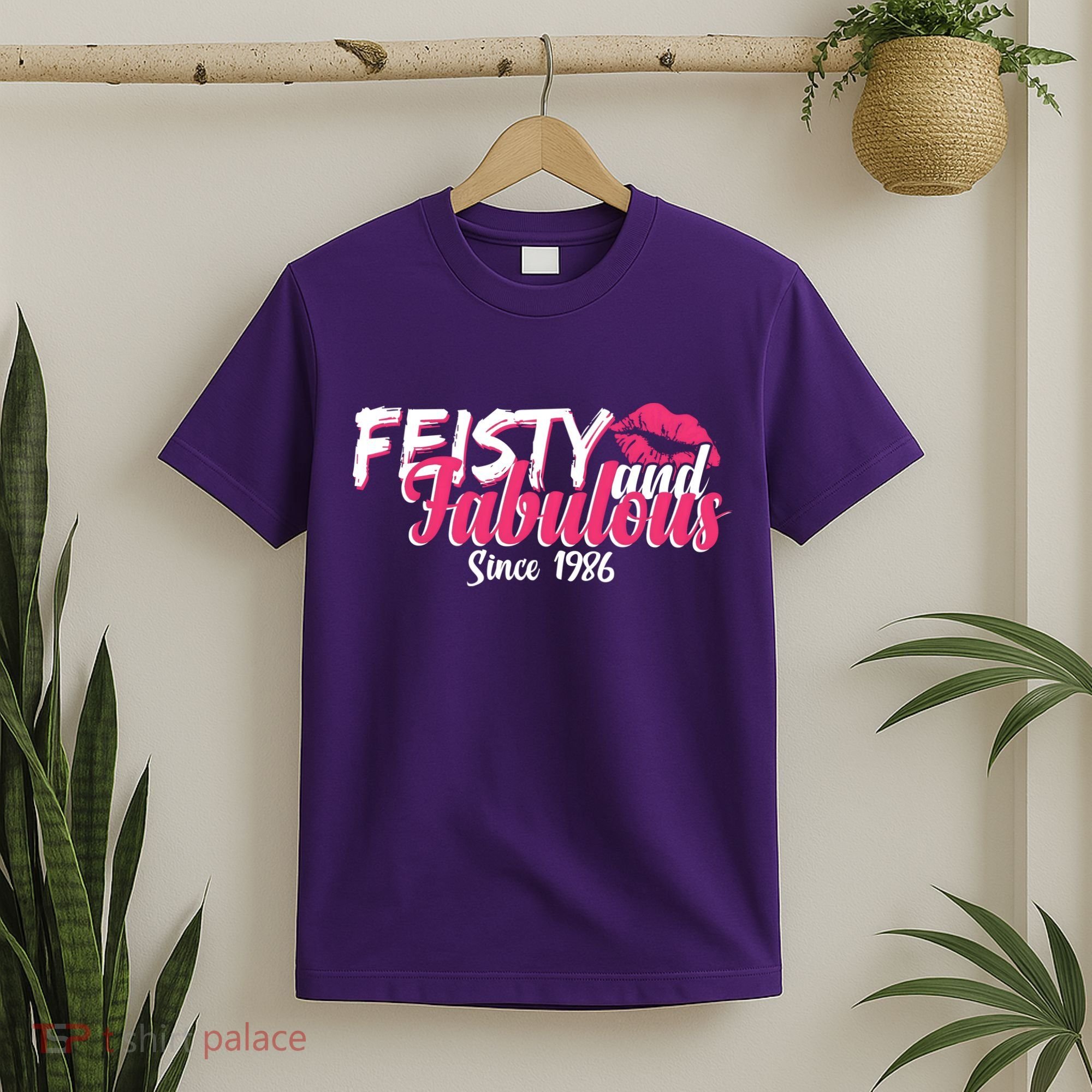 40th Birthday Feisty And Fabulous Since 1986  T-Shirt