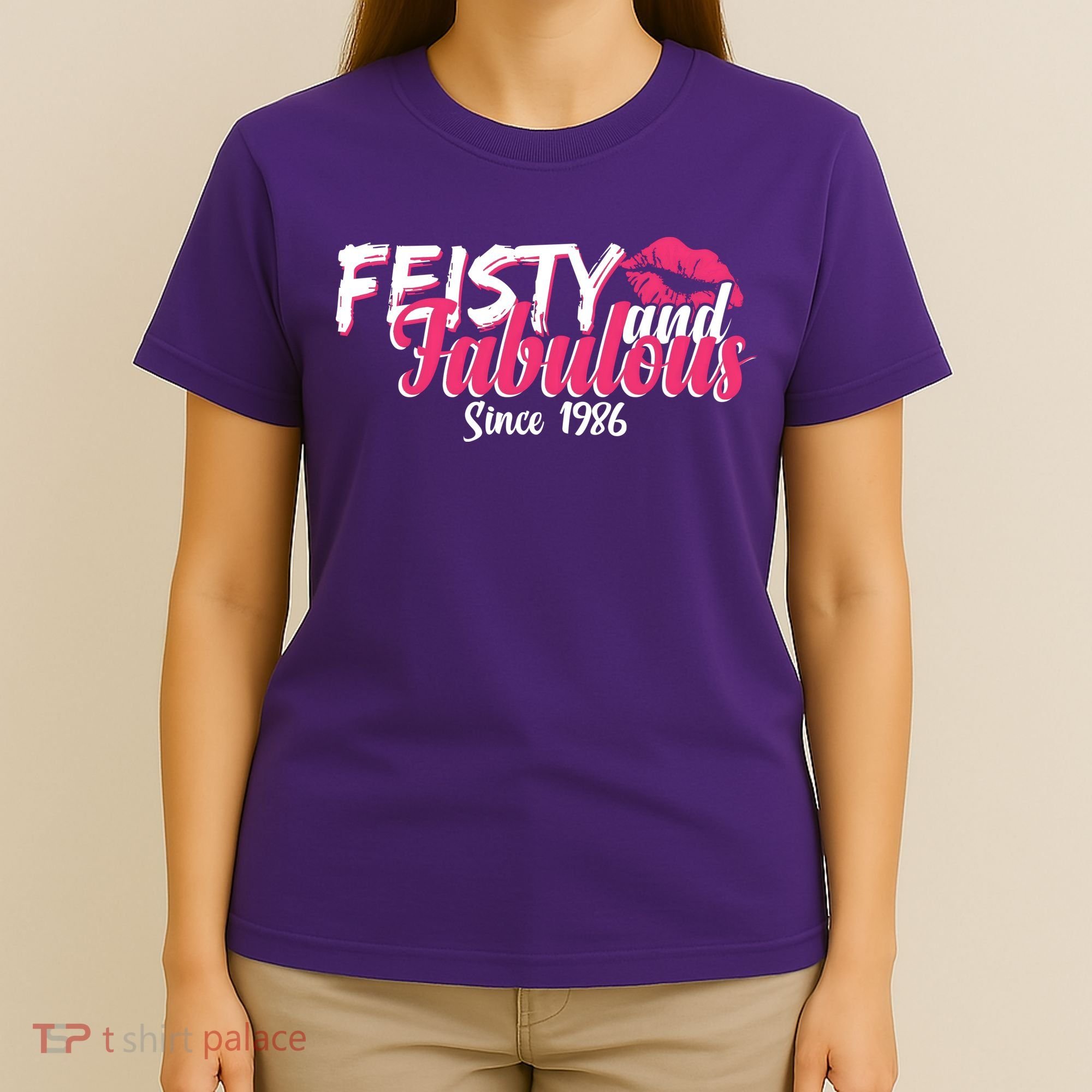 40th Birthday Feisty And Fabulous Since 1986  T-Shirt