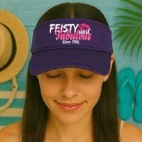 40th Birthday Feisty And Fabulous Since 1986  Visor thumb 2