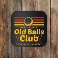 40th Birthday Funny Golf Old Balls Club Member Golfer Coaster thumb 0