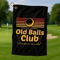 40th Birthday Funny Golf Old Balls Club Member Golfer Golf Towel thumb 1