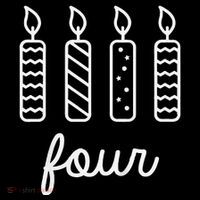4th Birthday Four Year Old Birthday Girl Candles Coffee Mug thumb 5
