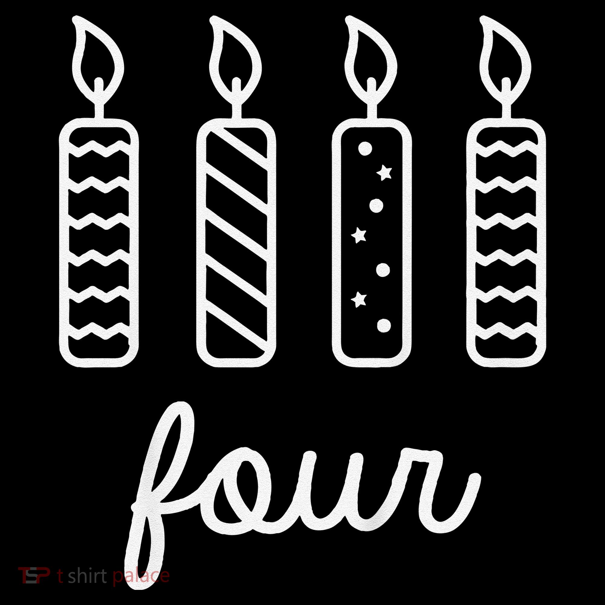 4th Birthday Four Year Old Birthday Girl Candles Coffee Mug