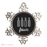 4th Birthday Four Year Old Birthday Girl Candles Ornament thumb 0