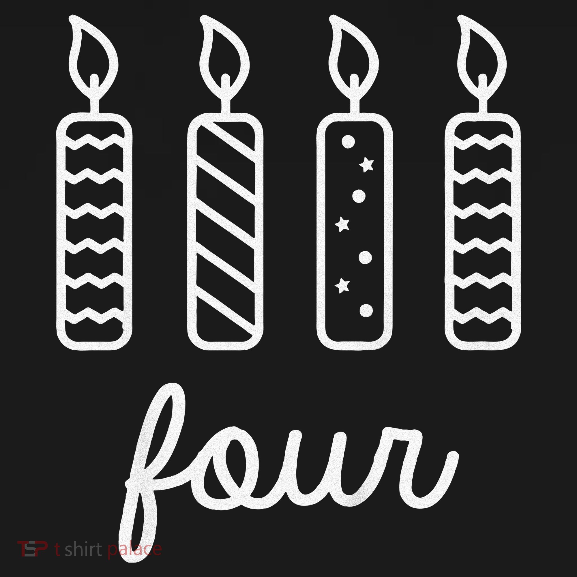4th Birthday Four Year Old Birthday Girl Candles Ornament