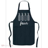 4th Birthday Four Year Old Birthday Girl Candles Apron thumb 0