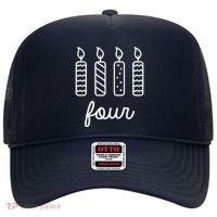 4th Birthday Four Year Old Birthday Girl Candles Hat thumb 0