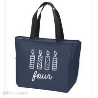 4th Birthday Four Year Old Birthday Girl Candles Tote Bag thumb 3