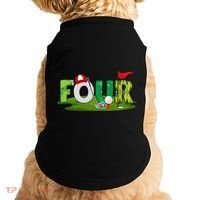 4th Birthday Golf Theme 4 Year Old Sport Party Doggie Tank thumb 0